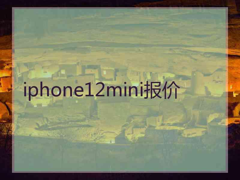 iphone12mini报价