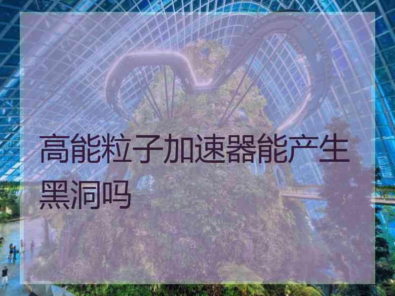高能粒子加速器能产生黑洞吗