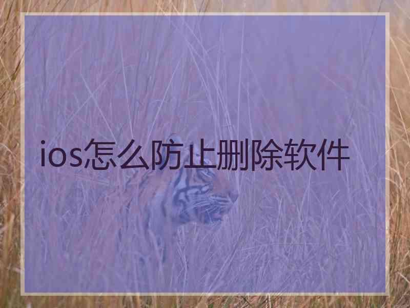 ios怎么防止删除软件