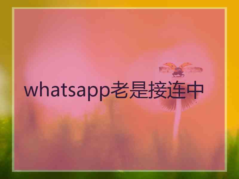 whatsapp老是接连中