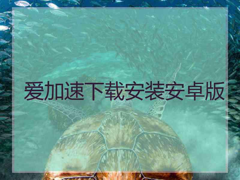 爱加速下载安装安卓版