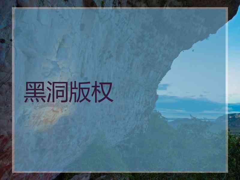黑洞版权