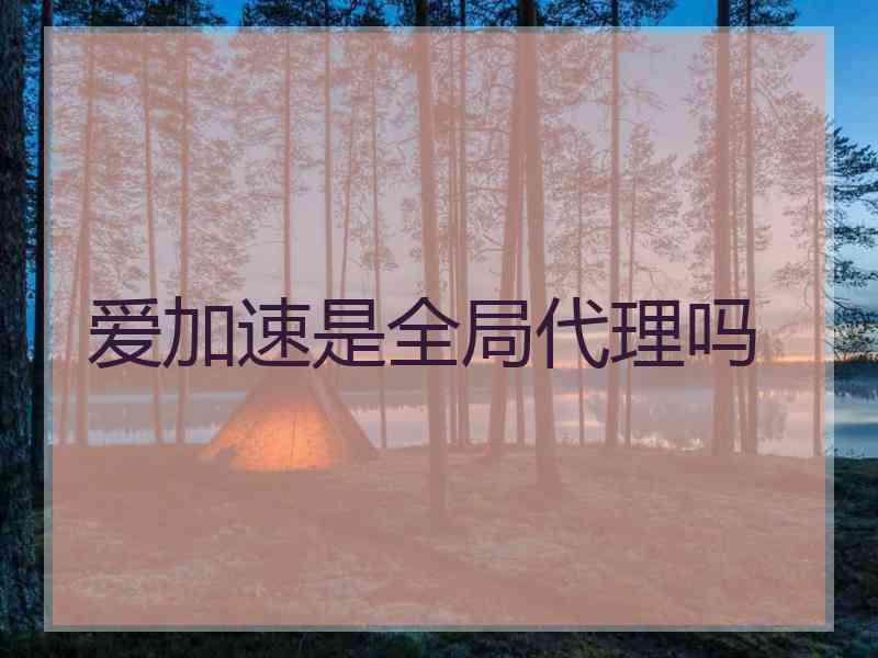 爱加速是全局代理吗