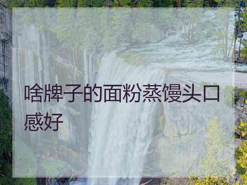 啥牌子的面粉蒸馒头口感好