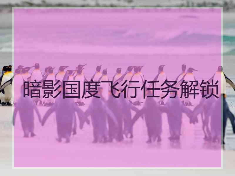 暗影国度飞行任务解锁